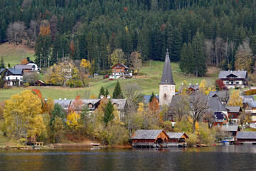 Blick auf Altaussee im Salzkammergut in &Ouml;sterreich 