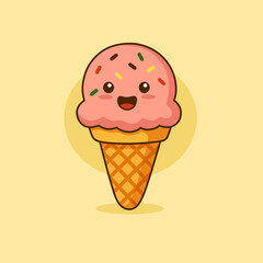 cartoon illustration of ice cream