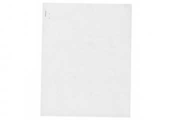 Blank white paper sheet with faint lines texture, a simple empty document for writing and notes, transparent background