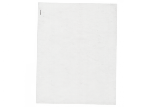 Blank white paper sheet with faint lines texture, a simple empty document for writing and notes, transparent background