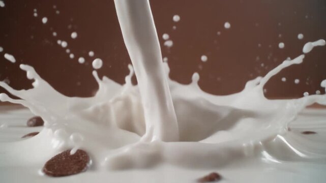 chocolate splash in milk