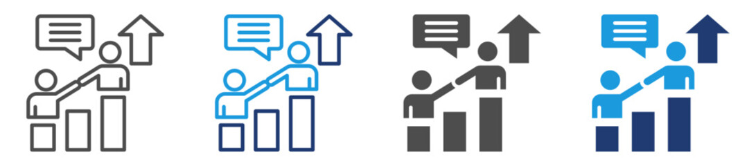 mentor icon set with multiple style