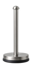 A freestanding paper towel holder with a weighted base for convenient kitchen use.