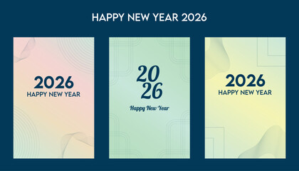 Celebrate the upcoming year with these vibrant and modern 2026 new year card designs, featuring abstract shapes and a fresh color palette to welcome the future
