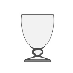 Sign of glass of wine isolated on white background