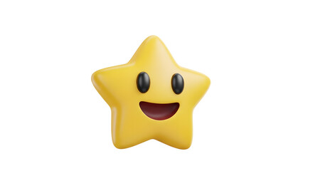 Whimsical cheerful star with a playful smile, perfect for adding a touch of fun to your next project