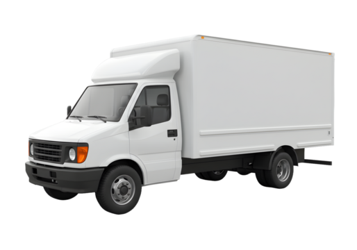 Clean white delivery truck mockup ready for branding and advertising, perfect for showcasing your business's logistics and transportation solutions