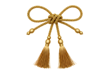 Elegant gold tassel tieback with ornate knot for curtains or decor adds a touch of luxury and sophistication to any interior space, perfect for upscale designs