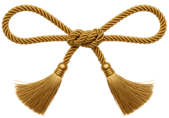 Elegant golden tassel tieback detail for luxury home decor and interior design projects, ideal for adding a touch of sophistication and charm to any space