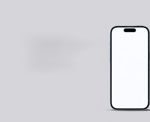 Modern Smartphone Mockup on Grey Background - Blank Screen for App Design