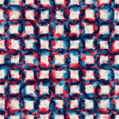 Watercolor Artful Spotty Grid Check Pattern In Varied Hues