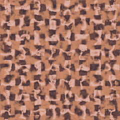 Watercolor Artisan Dyed Camouflage Checked Pattern