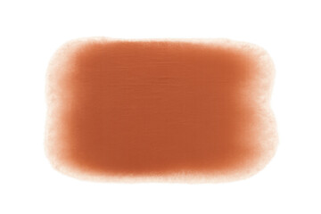 Fluffy rectangle rug or faux fur carpet textured background in terracotta brown color with soft fuzzy edges
