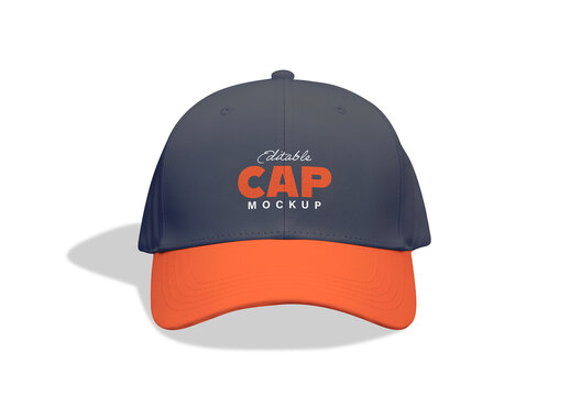 Editable Baseball Cap Mockup Template