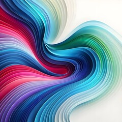 A lively abstract composition of flowing multicolor waves with energetic motion.