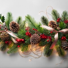 A clean and detailed set of isolated Christmas tree branches featuring realistic evergreen pine textures. Ideal for holiday decorations, Christmas design elements, invitations, posters, scrapbooking, 