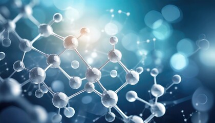 Science background with molecule or atom. Generated with AI