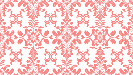 Seamless floral damask pattern vintage ornamental design