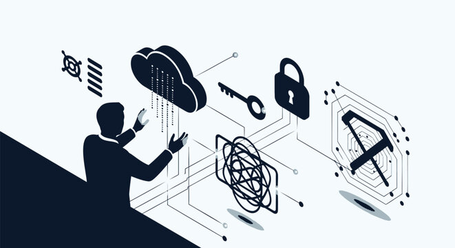 Abstract geometric pattern with vibrant cmyk colors and clean lines suitable for graphic design branding and digital art applications