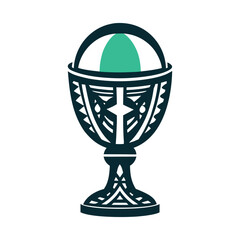 Tribal Chalice Icon: Ancient Ritual Vessel Symbol Vector Icon Set of Various Transportation Vehicles