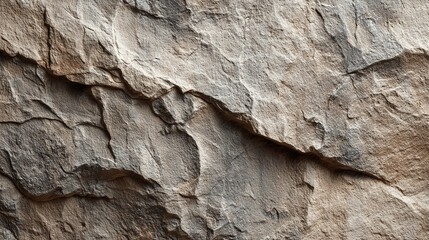 Closeup of a rough, textured rock face in natural light