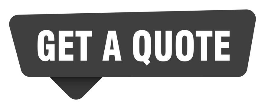get a quote black sign isolated on transpatent background. get a quote sticker