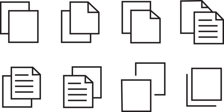 Copy icon sign in line style. copy duplicate layer icon copy paste icon for websites, apps
