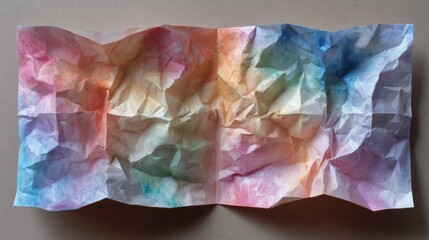 Fototapeta premium Close-up of a piece of crumpled paper. the paper appears to be slightly wrinkled and creased, giving it a textured appearance.