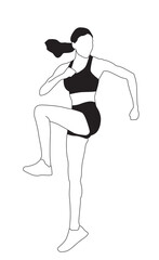 Athlete jumping - svg vector