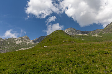 Mountain view in the Lauzière massif ,  alpine mountain range in Savoie, France 