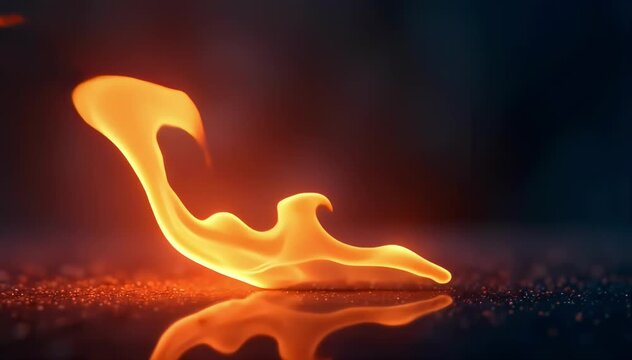 Gradient flame rotating in complete silence 