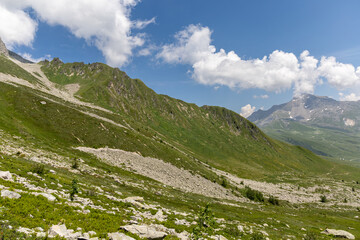 Fototapeta premium Mountain view in the Lauzière massif , alpine mountain range in Savoie, France