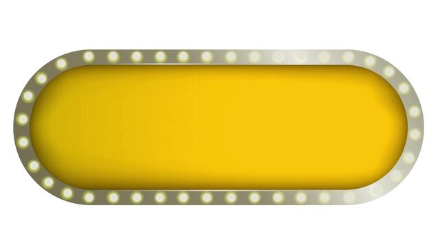 light bulb frame,  retro billboard display box with neon light bulbs	
