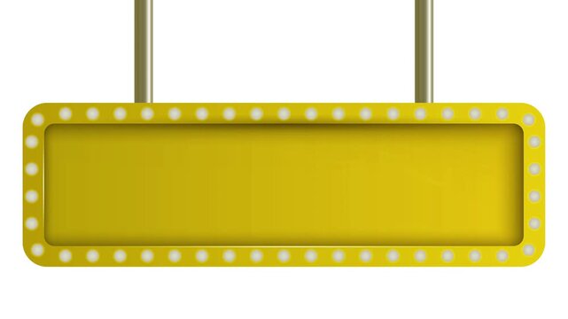 light bulb frame,  retro billboard display box with neon light bulbs	
