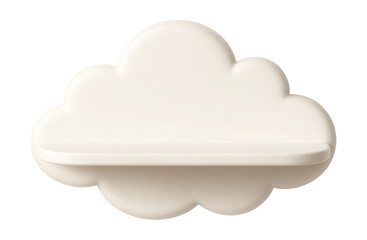 A cloud-shaped floating shelf perfect for nurseries to display nightlights or small toys.