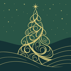 abstract christmas tree