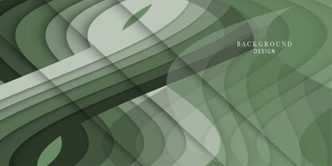 Abstract green color overlap layer background