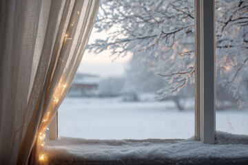 mesmerizing christmas light streams through frosted window illuminating serene interior