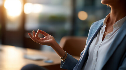 Executive implementing flexible workplace approach anonymous businessperson soft office backdrop employee balance strategy morale productivity boost efficiency growth concept