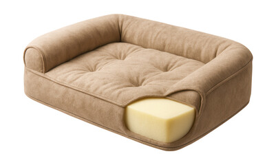Orthopedic dog bed featuring memory foam for joint support in a cozy home setting.