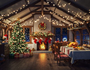 christmas dinner table