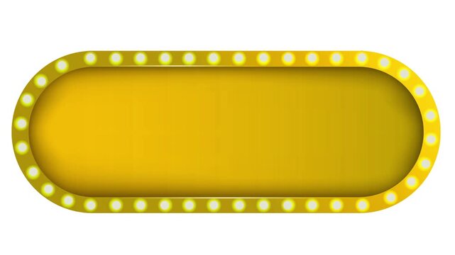 light bulb frame,  retro billboard display box with neon light bulbs	
