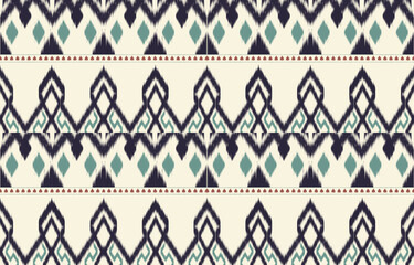 Ethnic abstract ikat art. Aztec ornament print. geometric ethnic pattern seamless  color oriental.  Design for background ,curtain, carpet, wallpaper, clothing, wrapping, Batik, vector illustration.