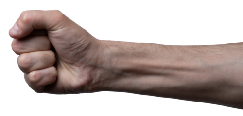 Strong clenched fist representing determination and empowerment