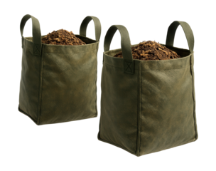 Odor-resistant garden bags for temporary storage in home compost areas.