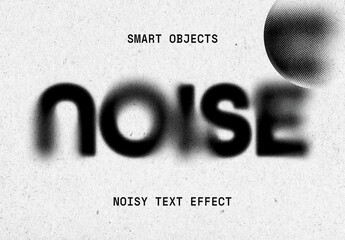 Noisy Text Effect Mockup