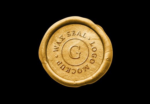 Embossed Wax Seal Logo Mockup