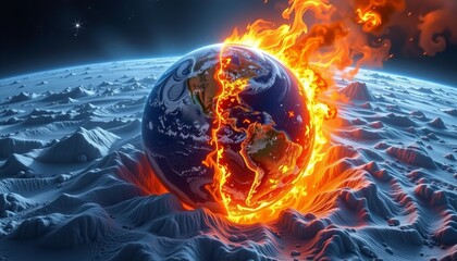 Environmental Crisis Planet Fire
