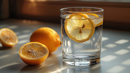 glass of lemon water and lemonade
