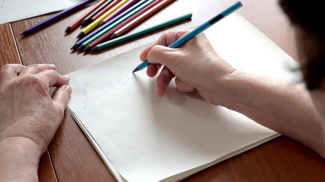 Parkinson Motor Control Test Performed by Senior Woman